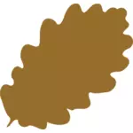 Disegno della siluetta della foglia marrone