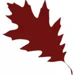O frunză roşie silueta vector ilustrare