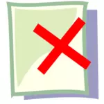 Vetor desenho do ícone de arquivo quebrado PC em cor pastel