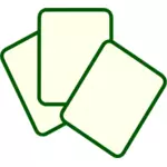 간단한 녹색 개요 PC 파일 아이콘의 드로잉 벡터