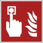火災警報器のシルエット