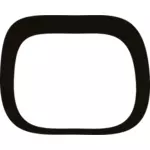 Vector clip art of firebog shaped frame