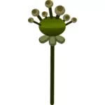 Vector de dibujo de flor de tallo recto