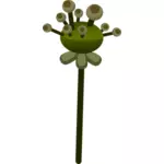 Векторное изображение оттенков зеленого цветка как завод
