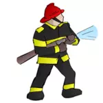 Disegno vettoriale di vigile del fuoco