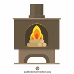 暖炉のベクトルアート