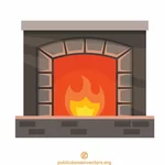 非常に熱い暖炉
