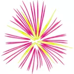 Розовый фейерверк векторная иллюстрация