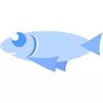 ब्लू कार्टून मछली वेक्टर क्लिप आर्ट