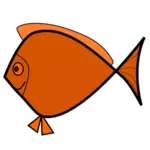 Oranje geschetst vis