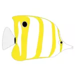 Желтая тропическая рыба изображение
