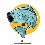 Vector logo-ul de pescuit