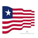 Wellenförmige Flagge Liberia
