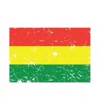 Bolivian lippu kuorituilla osilla