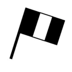Černá a bílá vlajka vektorový obrázek