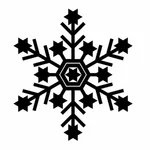 Snowflake silhouette symbol