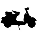 אופנוע צללית בתמונה וקטורית