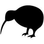 Silhouette de vecteur oiseau Kiwi