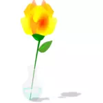 Rose jaune unique