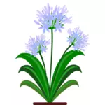 Biru bunga vektor gambar