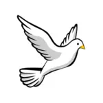 Image vectorielle d'une colombe volante