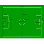 サッカーのピッチ測定のベクトル