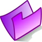 矢量绘图的紫色的弯曲的文件夹图标