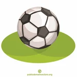 Футбольный мяч на футбольном поле
