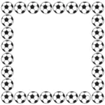 Immagine vettoriale cornice decorativa di calcio