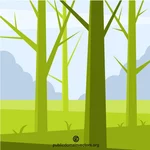 Forest trees vector clip art
