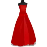 Maniquí con vestido rojo