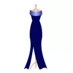 Formella marinblå klänning på klänningen stå vektorbild