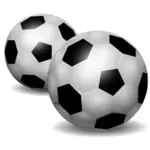 Vector clip art of soccer balls