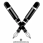 Image clipart silhouette de stylo plume