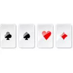 Grafică vectorială set de lucioasă carduri de jocuri de noroc