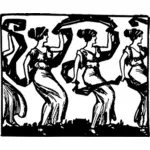 キュー内の女性のダンス