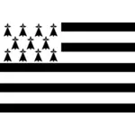 Brittany regionen flagga vektor ritning