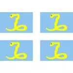 马提尼克岛地区国旗矢量剪贴画