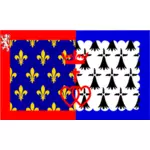 Pays de la Loire région drapeau vector image