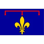 Vaihtoehtoinen Provencen alueen lippuvektorin ClipArt-kuva