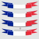 Ribbons with French flag