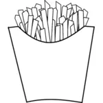 Fries français ligne art vectoriel