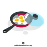 ביצים מטוגנות לארוחת הבוקר