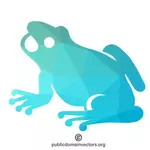 Kurbağa renkli siluet