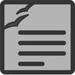 Graphiques vectoriels d'icône de document wordprocessing ordinateur gris