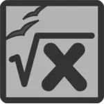 Illustrazione vettoriale di icona grigia di documento calcolo PC