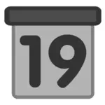 Exibição do dia do ícone do calendário