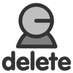 Delete user icon