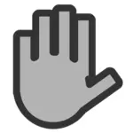 Stop symbol grey icon