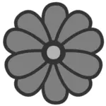 Blume Symbol graue Farbe
